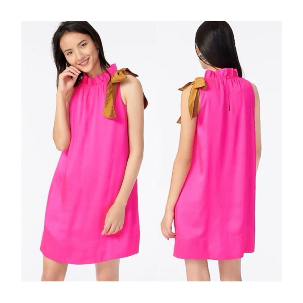 J. Crew Swingy Bow-Neck Dress